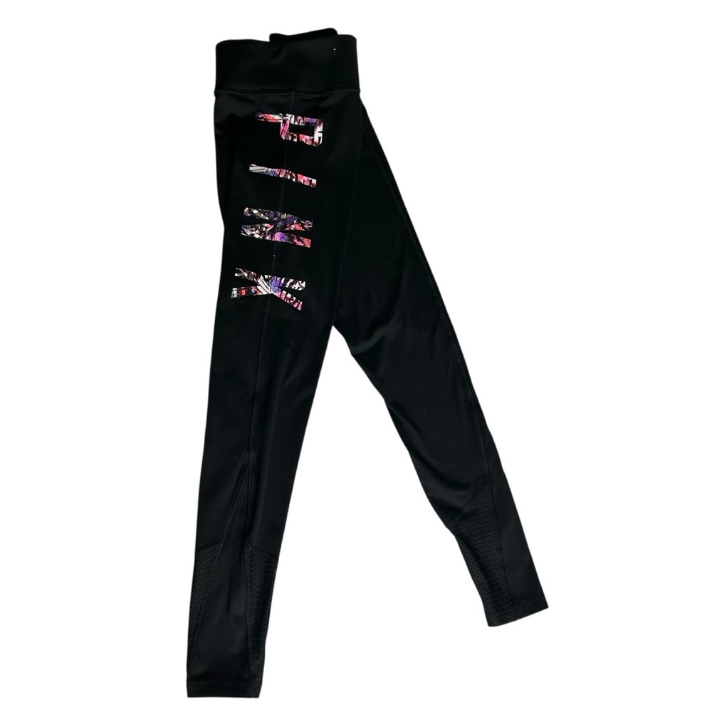 Pink Victoria's Secret Ultimate Legging Tropical Floral Palm Black Mesh Small